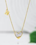 litter N gold heart necklace