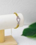 MIX SILVER & GOLD BELT CHINE BRACELET