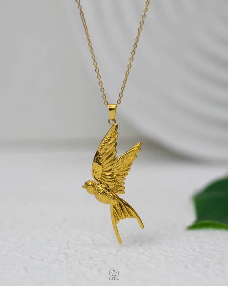 gold bird necklace