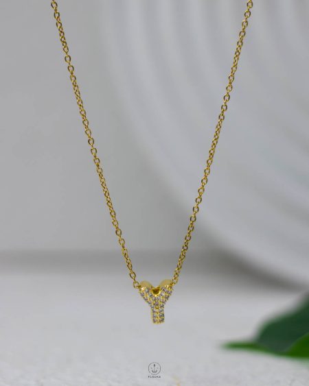litter Y gold straus necklace