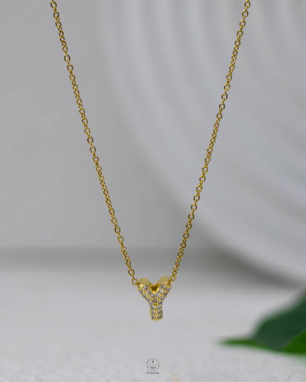 litter Y gold straus necklace