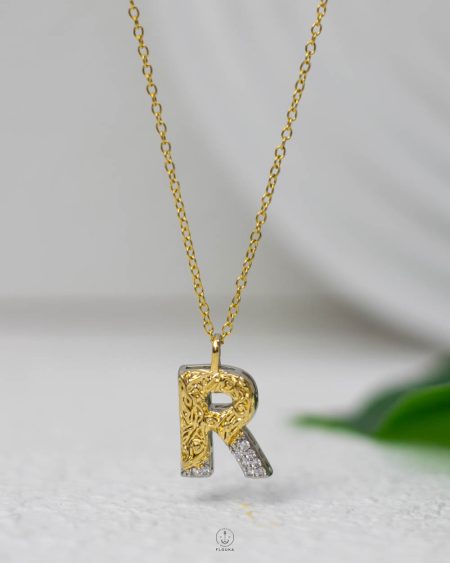 litter R mix silver & gold straus necklace