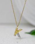 litter K mix silver & gold strus necklace