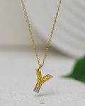 litter Y mix silver & gold strus necklace