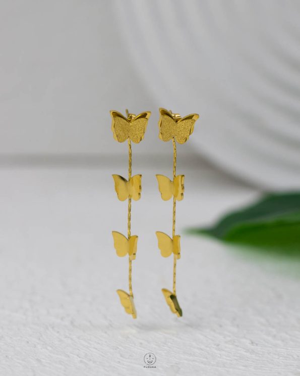 many basic butterfly earrings