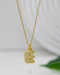 litter E gold straus necklace