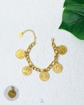 Egyptian coins gold bracelet