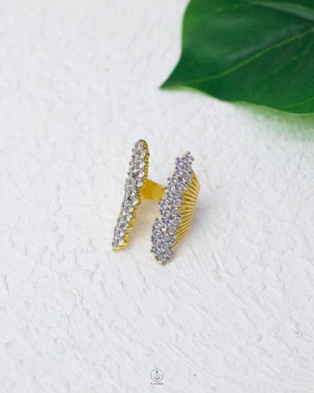 free size mix gold & silver straus ring