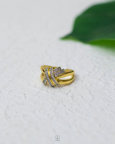 free size mix gold & silver straus litter x ring