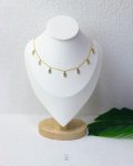 many crystal gold necklace