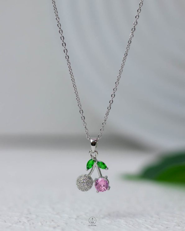 cherry rose straus silver necklace