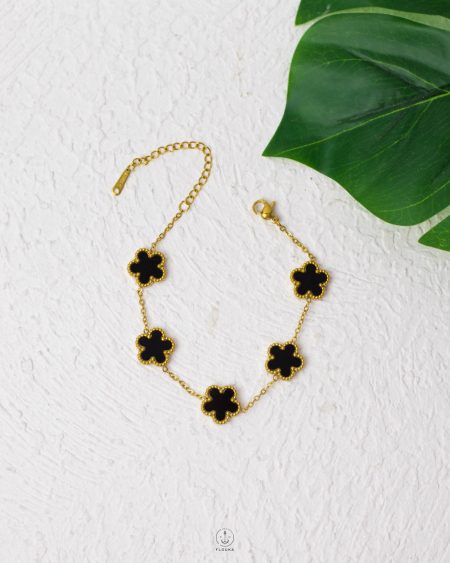 black van cleef gold bracelet