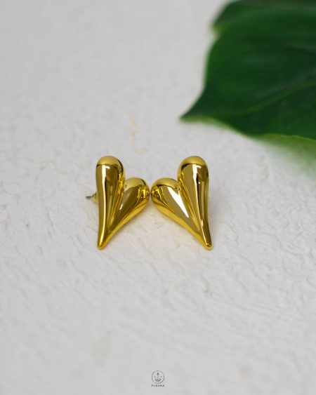 CCB gold heart earing
