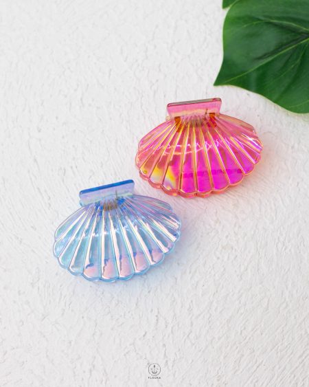 mix pink & blue claw clips