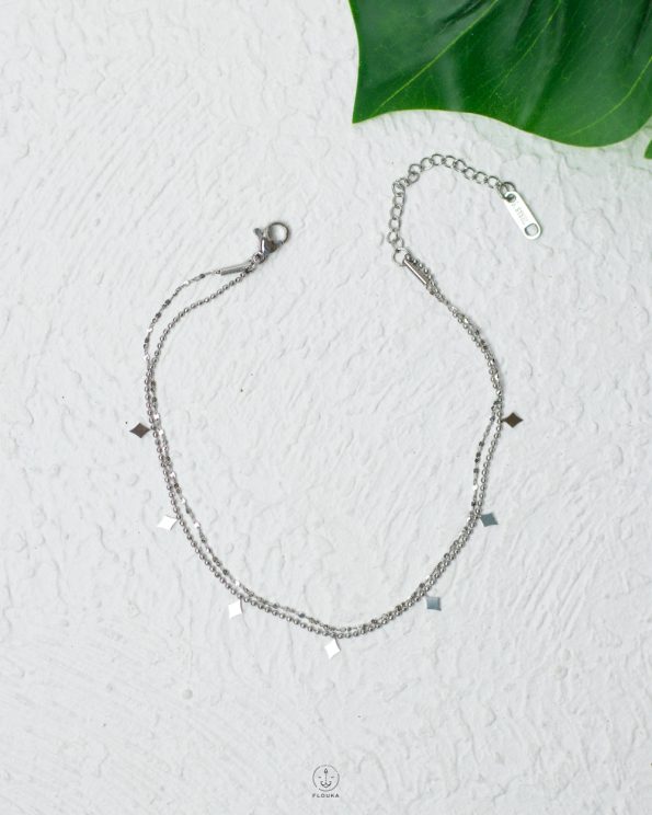 double layers silver spacestar bracelet