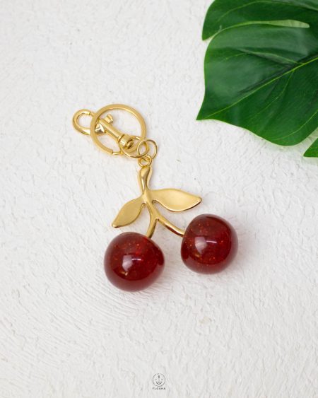 red cherry key chain