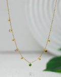 colorful struas gold necklace