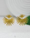 gold lotus earring