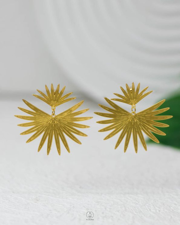 gold lotus earring