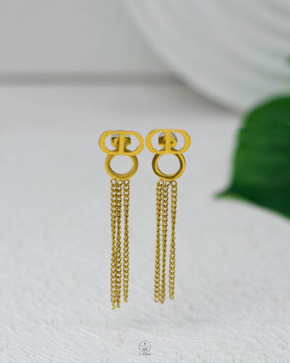 gold CD earring