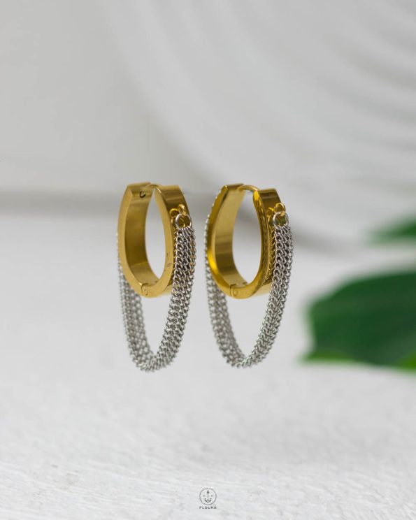 gold Horseshoe earring