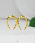 gold Horseshoe earring