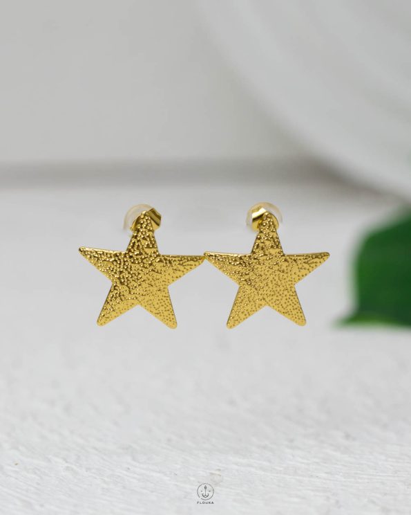 gold star earring