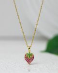 mini straus Strawberry necklace