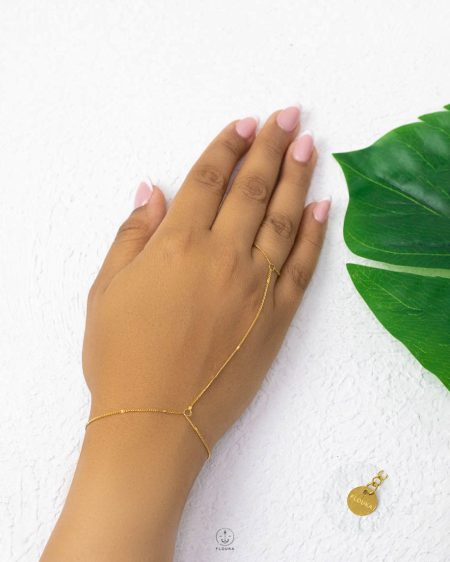 1.8mm gold hand chain bracelet