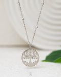 silver struas timberland necklace