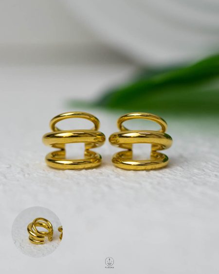 three layer gold fake piercing