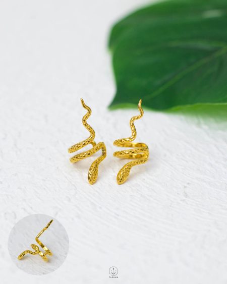 gold snake fake piercing