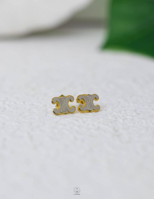mix silver & gold celine earrings