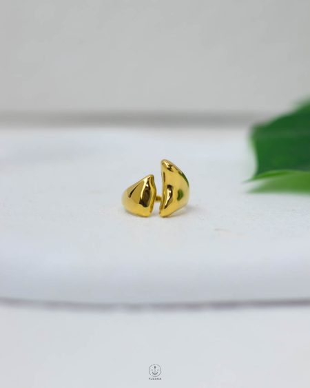 halh moon gold ring