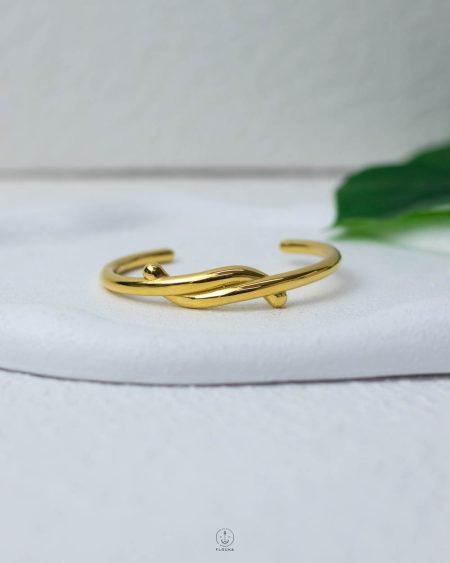 gold tie bracelet