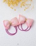 double Metallic light pink tie tokka