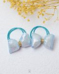 double Metallic baby blue tie tokka