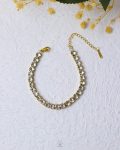 white tinnes gold bracelet