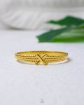 gold X bracelet