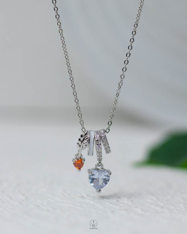 Pandora heart silver necklace