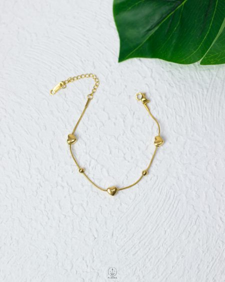 balls heart anklet