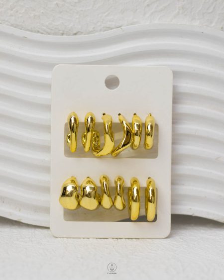 CCB gold earring set
