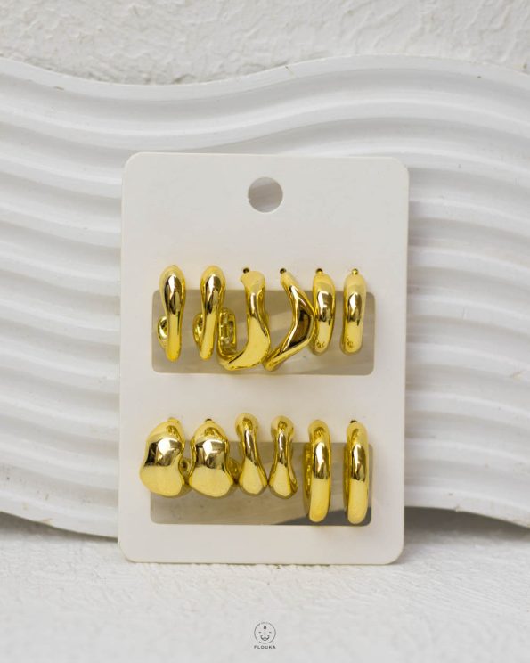 CCB gold earring set