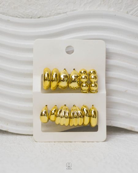 CCB gold earring set