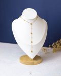 many gold flower & beads necklace
