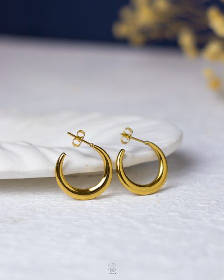 gold crescent earring