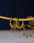 gold circle earring