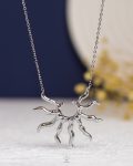 silver sun shine necklace